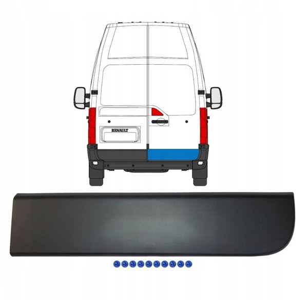 Listwa drzwi tył PRAWA Renault Master Opel Movano Nissan NV400 2010-2023