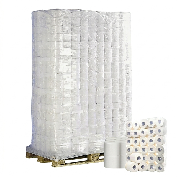 Papier toaletowy Paleta Miśki Biały 2112 rolek 66x32 rolki Big Family XXL