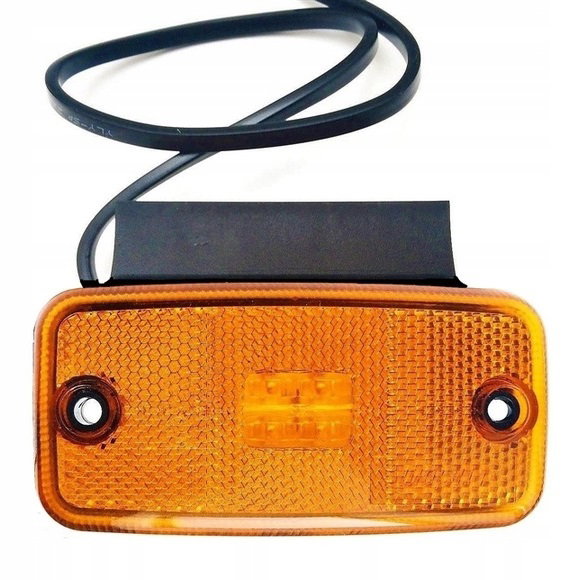 Lampa obrysowa LED pomarańczowa 12/24V z uchwytem kątowym, Fristom