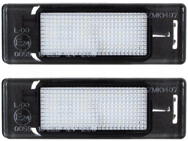 Lampki LED tablicy rejestracyjnej CAN-BUS 18x Mercedes VW Citroen Peugeot