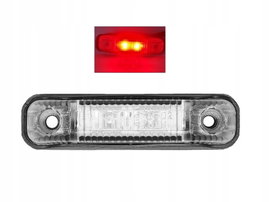 Lampa obrysowa LED czerwona FT013 C z wiązką 12/24V Fristom
