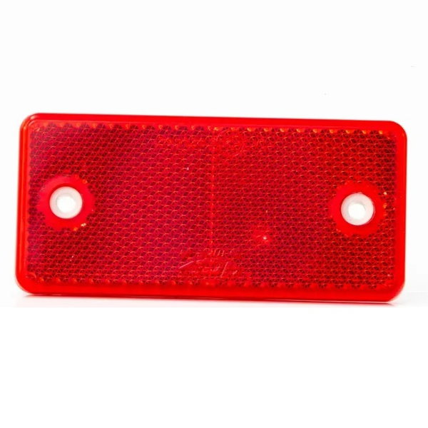 Odblask prostokątny czerwony 90x40 mm 2 otwory Fristom DOB-034 C