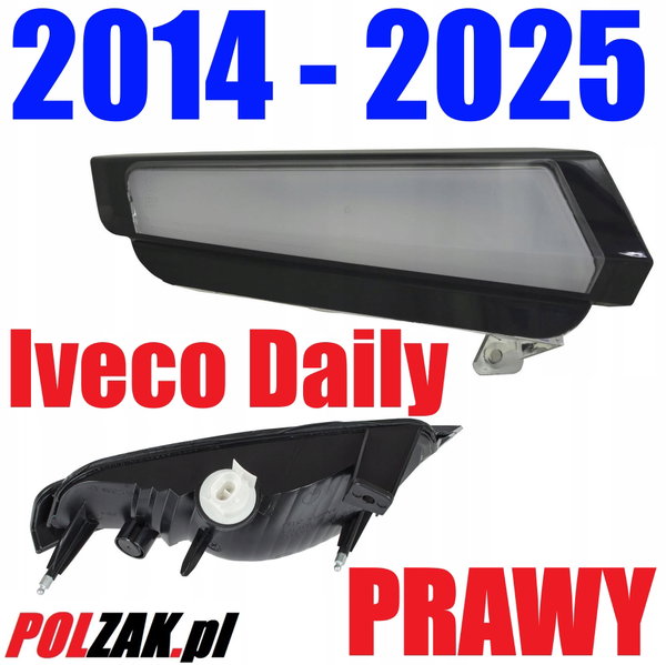 Kierunkowskaz przedni prawy do zderzaka Iveco Daily 2014-2019 czarna ramka