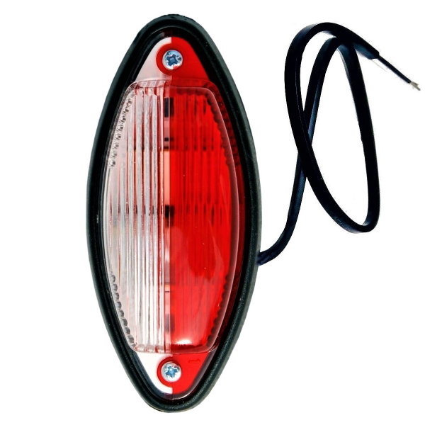 Lampa obrysowa Fristom biało-czerwona 12/24V C5W 99LO060E