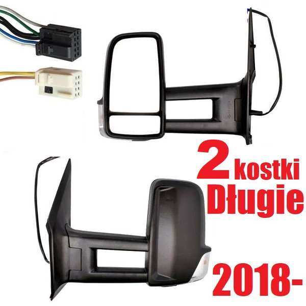 Lusterko LEWE Długie Mercedes Sprinter 907 910 2018-2026 Elektryczne 7 pin