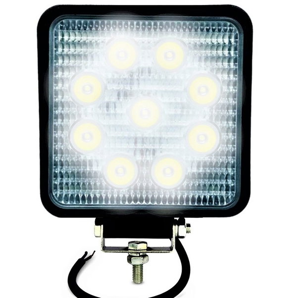 Lampa robocza LED 27W 12V 9 diod SPOT IP65 2090 lm z radiatorem