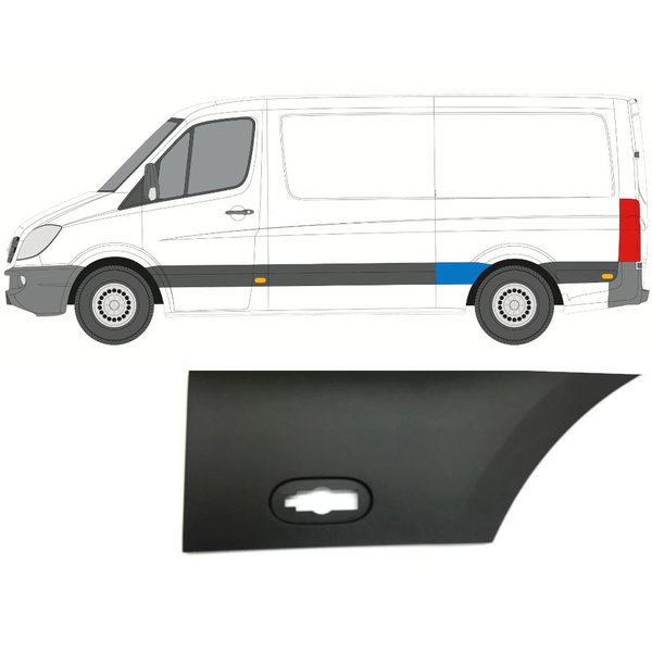 Listwa błotnika lewa przed tylnym kołem Mercedes Sprinter 906 Crafter 2006-2017