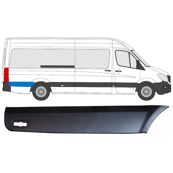 Listwa błotnika tylnego prawa długa Mercedes Sprinter 906/Crafter 2006-2017