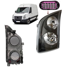 Reflektor lewy VW Crafter 2013-2016 z DRL DEPO 2E1941005