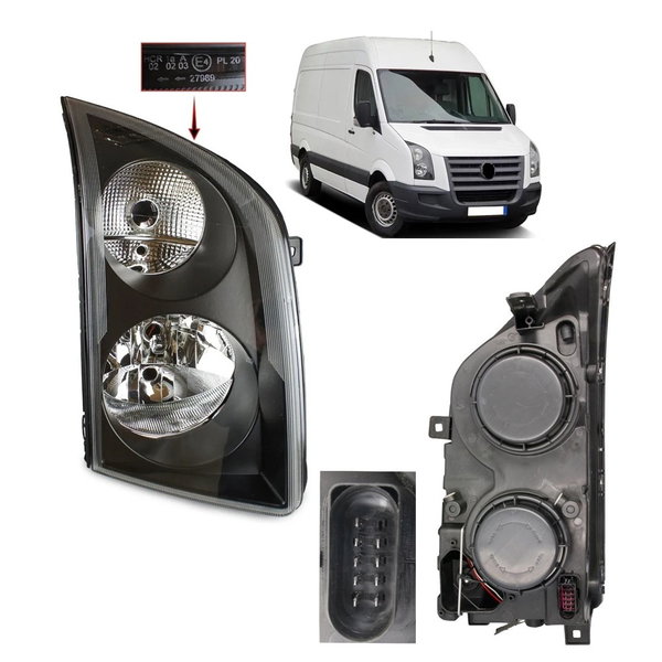 Reflektor prawy przedni Volkswagen Crafter 2006-2013 AYFAR 9572101E