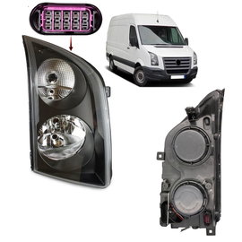 Reflektor prawy VW Crafter 2013-2016 DEPO z DRL 2E1941006