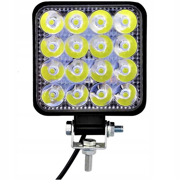 Lampa Robocza Halogen LED 48W 16 Diodowa 10V 12V 83x83x20mm Światło cofania