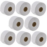 8x Papier Toaletowy Biały do podajnika dozownika JUMBO 80m