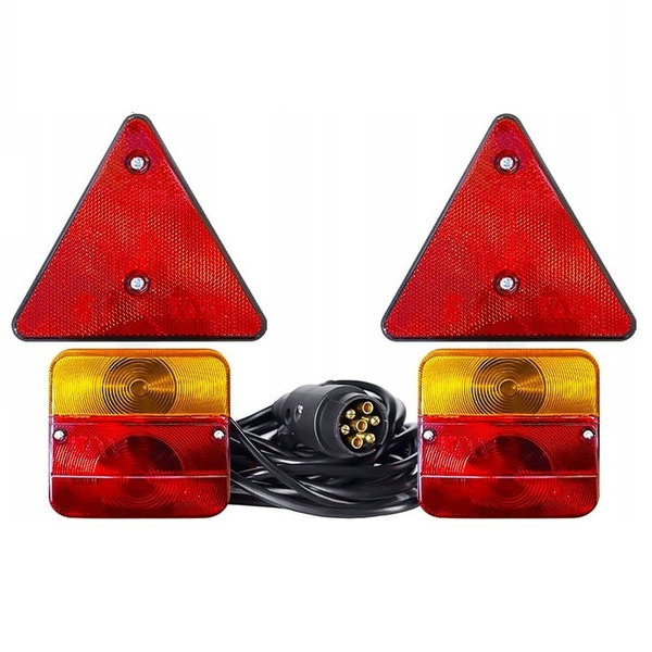 Lampy do Przyczepki Komplet lamp przyczepy najazdu kabel 7,5+2,5m na MAGNES