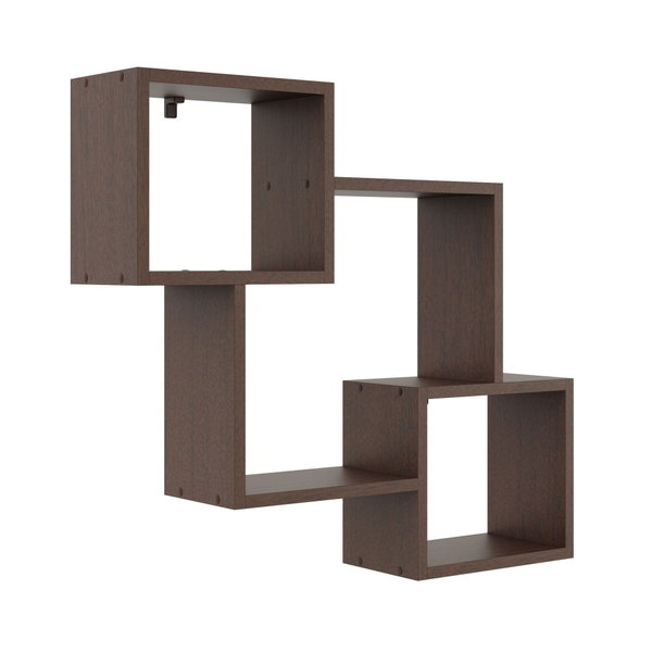 Półka ścienna, wisząca, regał, 78x18x71 cm, wenge, mat | TYLETEGOTU