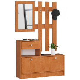 Garderoba, szafka na buty, wieszak, BELLANO, 90x25x170, olcha | TYLETEGOTU
