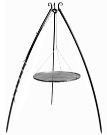 Grill na trójnogu 200 cm, LARGO, ruszt stal naturalna, 60 cm | TYLETEGOTU
