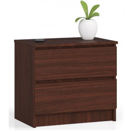 Szafka nocna, 2 szuflady, ALMA, 60x40x55 cm, wenge, mat | TYLETEGOTU