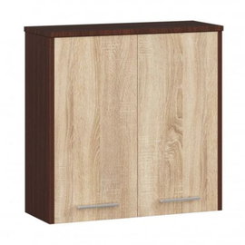 Szafka wisząca, witryna, ELION, 60x23x60 cm, wenge, dąb sonoma, mat