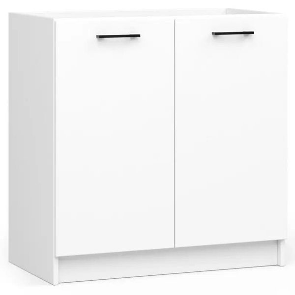 Szafka pod zlewozmywak, KLARA, 80x46x82 cm, biel, mat