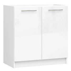 Szafka pod zlewozmywak, KLARA, 80x46x82 cm, biały, połysk