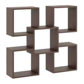 Ozdobna półka ścienna, wisząca, LEVA, 98x18x91 cm, wenge, mat | TYLETEGOTU