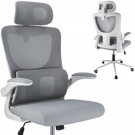 Fotel ergonomiczny, regulowany, MIDO, szary | TYLETEGOTU