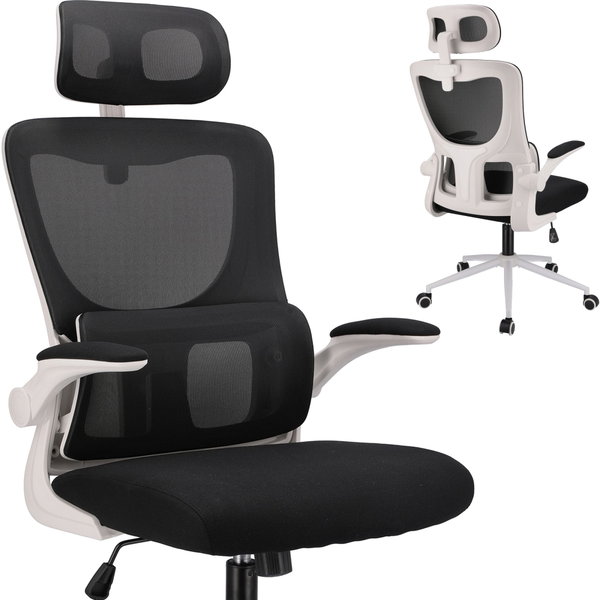 Fotel ergonomiczny, regulowany, MIDO, czarny | TYLETEGOTU
