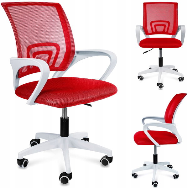 Krzesło obrotowe, SIVI,oparcie, 54x54x95 cm, czerwone | TYLETEGOTU