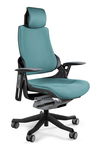 Fotel gabinetowy, ergonomiczny, Wau, BL413, tealblue, czarny