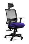 Fotel ergonomiczny do biura, Saga Plus, navyblue