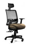 Fotel ergonomiczny do biura, Saga Plus, taupe