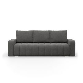 Kanapa z funkcją spania, Velluto, 227x97x87 cm, ciemny szary
