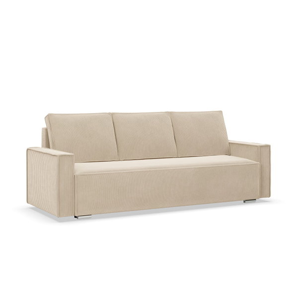 Kanapa rozkładana, sztruks, Union, 220x95x92 cm, beżowy | TYLETEGOTU