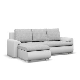 Narożnik rozkładany, lewy, Bosco, 230x159x89 cm, jasny szary | TYLETEGOTU