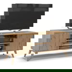 Szafka rtv, skandynawski styl, SKAND, 120x40x50 cm, dąb, mat