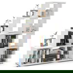Regał schodkowy, komorowy, ETAP, 133x30x133 cm, biel, mat | TYLETEGOTU