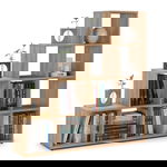 Regał schodkowy, komorowy, ETAP, 133x30x133 cm, dąb, mat