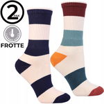 2x Skarpety Skarpetki Damskie Długie Frotte Zimowe Ciepłe Moraj 38-41 pask