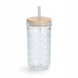 Kubek Szklanka ze słomką Zeller szkło 580 ml