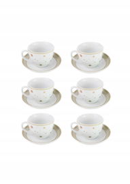Villa Altachiara Zestaw 6 świątecznych filiżanek do kawy z porcelany 80ml.