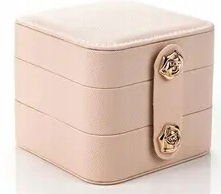 SOMM kasetka na biżuterię różowa 9, 5 x 9,5 x 8 cm