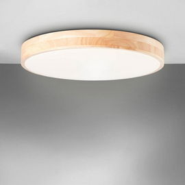 Plafon Brilliant biały, olcha + pilot wymiary Ø 49 x H 9 cm