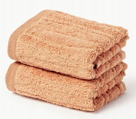 Ręcznik z bawełny Audrina 30 x 30 cm, 2 szt. Brzoskwiniowy