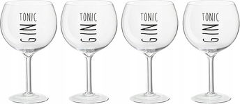 J-Line kieliszki do ginu, 4 szt. szklanek do wina Gin Tonic 180ml.