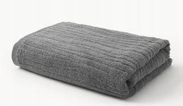 Ręcznik z bawełny Audrina 100 x 150 cm Ciemny szary 550 g/m²