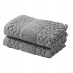 Komplet ręczników KATHARINA 100% BAWEŁNA 550 g/m² 2 sztuki szare 30 x 30