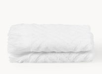 Ręcznik z wypukłą strukturą Jacqui 2 x 30 x 500 cm 490 g/m² białe
