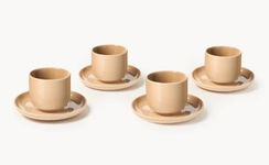 Filiżanka ze spodkiem z porcelany Nessa, 4 szt. 90ml.