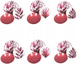 Villa d'Este Zestaw talerzy Les Serres Rouge serwis obiadowy dla 6 osób